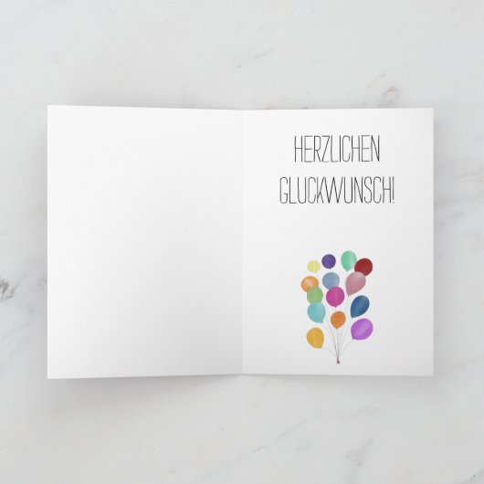 Kaart van de Duitse Birthday (Binnen)