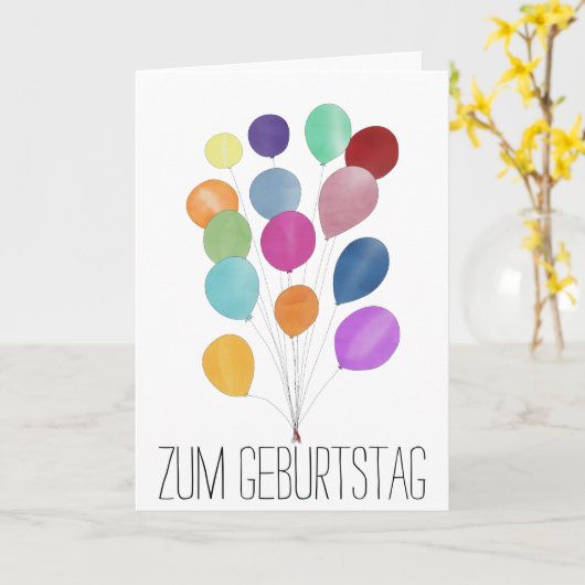 Kaart van de Duitse Birthday (Gele Bloem)