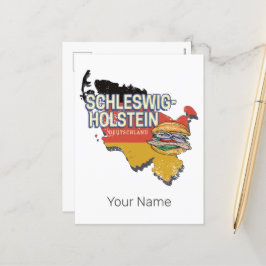 Kaart van de Duitse deelstaat Sleeswijk-Holstein