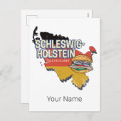 Kaart van de Duitse deelstaat Sleeswijk-Holstein (Voorkant / Achterkant)