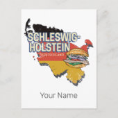 Kaart van de Duitse deelstaat Sleeswijk-Holstein (Voorkant)