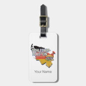 Kaart van de Duitse deelstaat Sleeswijk-Holstein Bagagelabel (Voorkant verticaal)