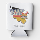 Kaart van de Duitse deelstaat Sleeswijk-Holstein Blikjeskoeler (Voorkant)