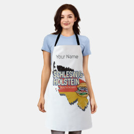 Kaart van de Duitse deelstaat Sleeswijk-Holstein Schort