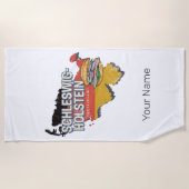 Kaart van de Duitse deelstaat Sleeswijk-Holstein Strandlaken (Voorkant)