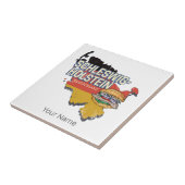 Kaart van de Duitse deelstaat Sleeswijk-Holstein Tegeltje (Zijkant)