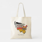 Kaart van de Duitse deelstaat Sleeswijk-Holstein Tote Bag (Achterkant)