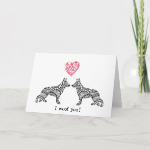 Kaart van de Duitse Herder Valentijnsdag