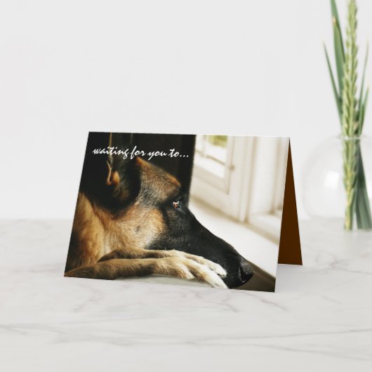 Kaart van de Duitse Herder Valentijnsdag (Voorkant)