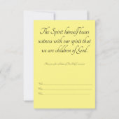 Kaart van de eerste communie (Achterkant)