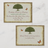 Kaart van de eikenboomontvangstbehuizing (Voorkant / Achterkant)