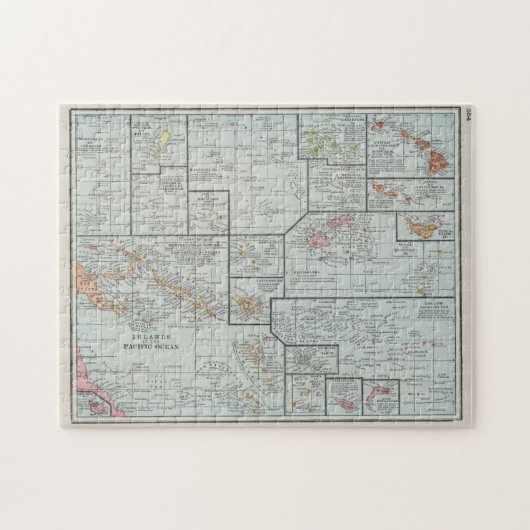 kaart van de eilanden in de Stille Oceaan (1901) Legpuzzel (Horizontaal)