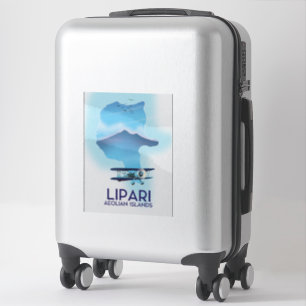 Kaart van de eilanden van de Eolian Lipari Sticker