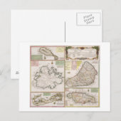 Kaart van de Engelse kolonies in het Caribisch geb (Voorkant / Achterkant)