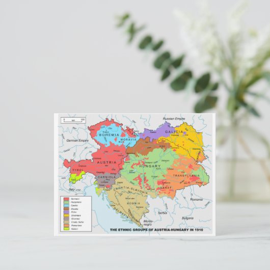 Kaart van de etnische diversiteit tussen Oostenrij (Staand voorkant)