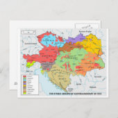 Kaart van de etnische diversiteit tussen Oostenrij (Voorkant / Achterkant)