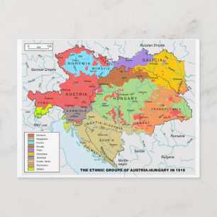 Kaart van de etnische diversiteit tussen Oostenrij