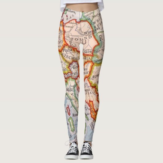 Kaart van de Europese Leggings (Voorkant)