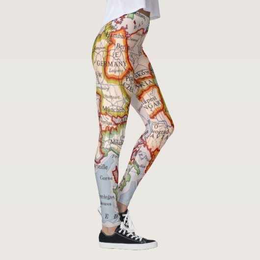Kaart van de Europese Leggings (Rechts)