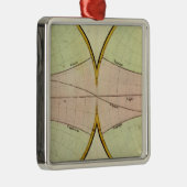 Kaart van de evenaar metalen ornament (Rechts)