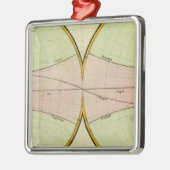 Kaart van de evenaar metalen ornament (Links)