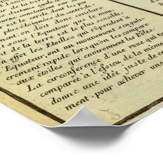 Kaart van de evenaar poster (Hoek)