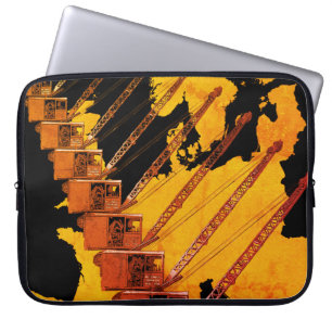 KAART VAN DE EXPLOITANT VAN KRANE VAN EUROPA LAPTOP SLEEVE