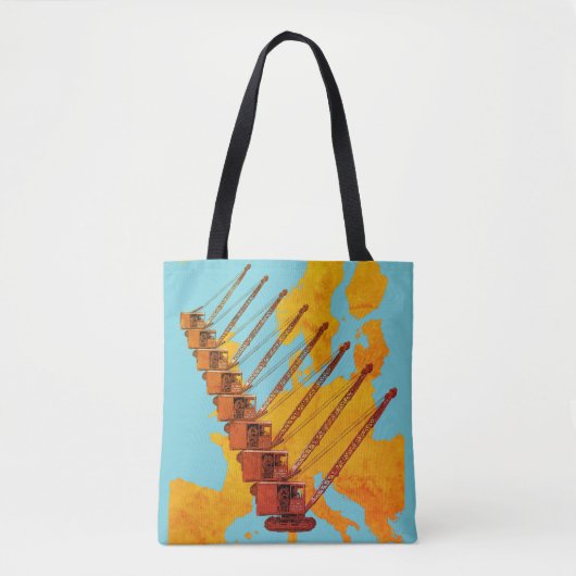  KAART VAN DE EXPLOITANT VAN KRANE VAN EUROPA TOTE BAG (Voorkant)