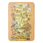 Kaart van de Fairy Tale Lands Badmat (Voorkant Verticaal)