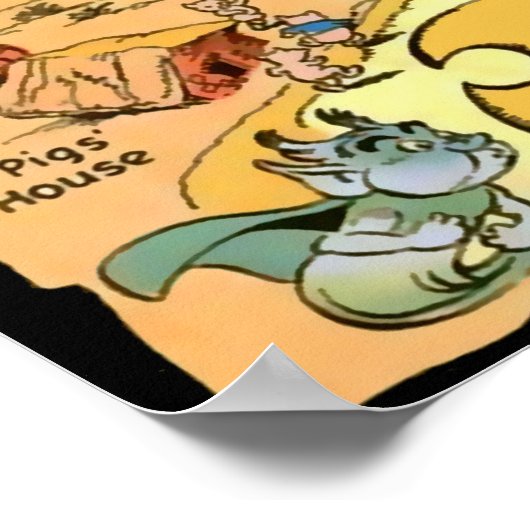 Kaart van de Fairy Tale Lands (in 23 maten) Poster (Hoek)