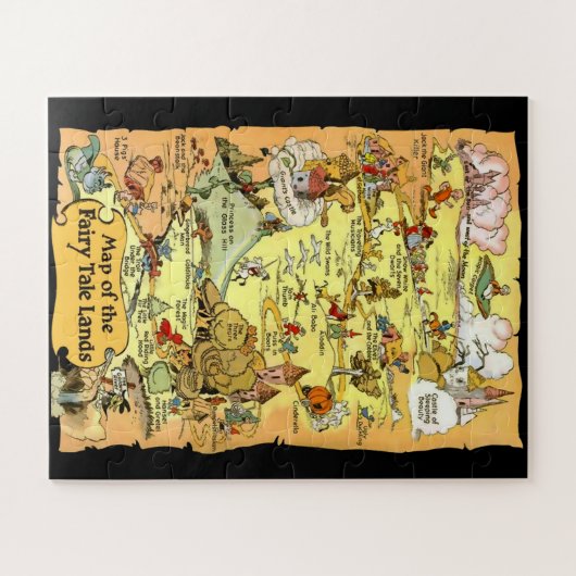 Kaart van de Fairy Tale Lands Legpuzzel (Horizontaal)