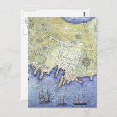  kaart van de Falmouth Neck Maine (1775) (Voorkant / Achterkant)