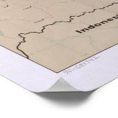 Kaart van de Filipijnen (1990) Poster (Hoek)