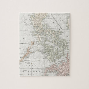 kaart van de Filipijnse eilanden (1901) Legpuzzel