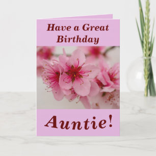 Kaart van de Floral Birthday voor tante