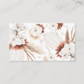 Kaart van de Floral Wedding Website White en Terra Visitekaartje (Achterkant)
