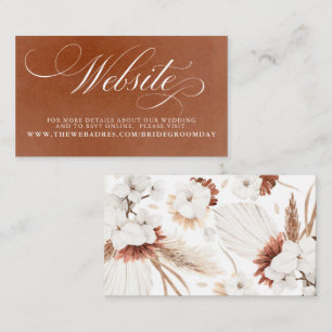 Kaart van de Floral Wedding Website White en Terra Visitekaartje