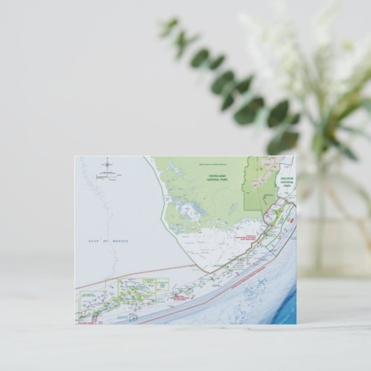 Kaart van de Florida Keys (Staand voorkant)