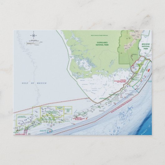 Kaart van de Florida Keys (Voorkant)