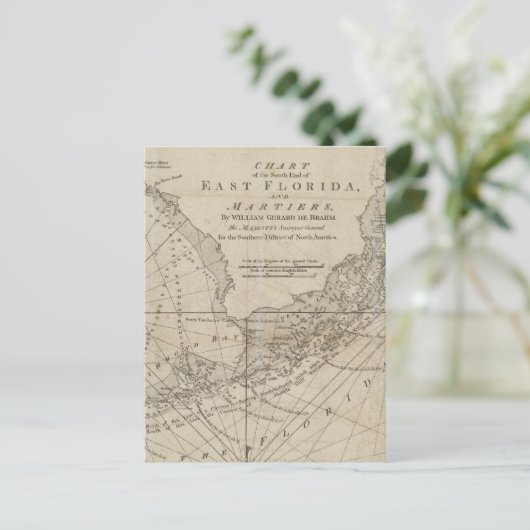  kaart van de Florida Keys (1771) (Staand voorkant)