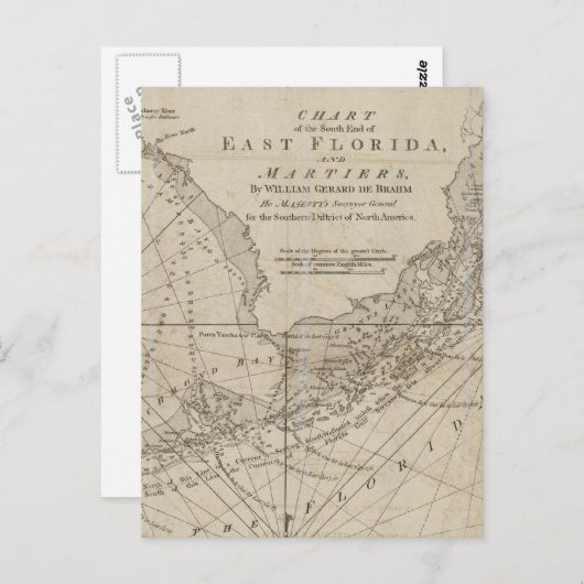 kaart van de Florida Keys (1771) (Voorkant / Achterkant)