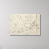 kaart van de Florida Keys (1771) (2) Canvas Afdruk (Voorkant)