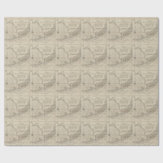  kaart van de Florida Keys (1771) Cadeaupapier (Vlak)