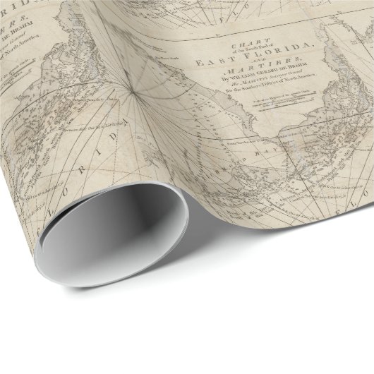  kaart van de Florida Keys (1771) Cadeaupapier (Rol Hoek)