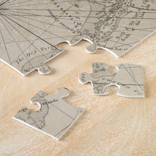 kaart van de Florida Keys (1771) Legpuzzel (Zijkant)