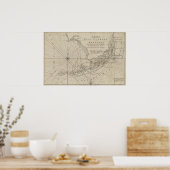  kaart van de Florida Keys (1771) Poster (Keuken)