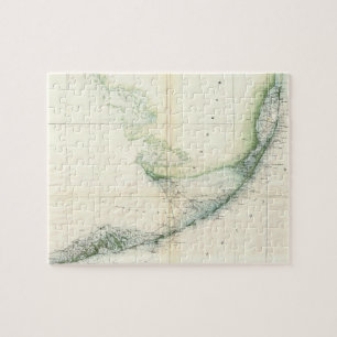 kaart van de Florida Keys (1859) Legpuzzel