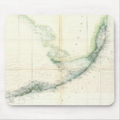  kaart van de Florida Keys (1859) Muismat (Voorkant)