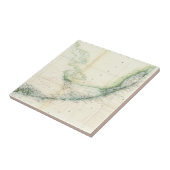  kaart van de Florida Keys (1859) Tegeltje (Zijkant)