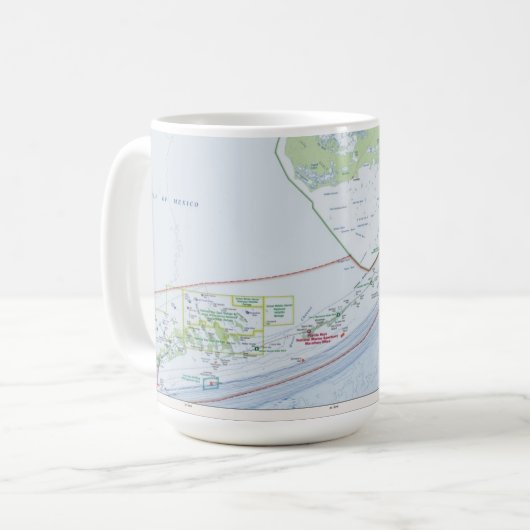 Kaart van de Florida Keys Koffiemok (Voorkant links)